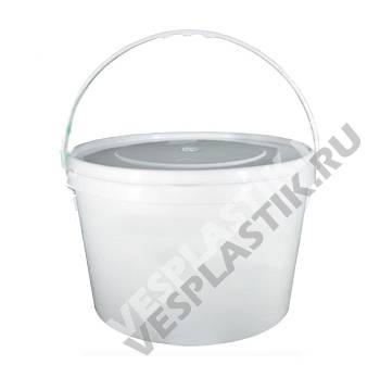 Ведро пластиковое круглое емкостью 5,8л., ВП5,8